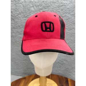 Honda Employee Cap Hat Red Mens Adjustable Embroidery Car Logo Strapback Falcon